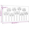 vidaXL Garden Wall Decoration 105x55 cm Corten Steel Flower Design