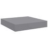 vidaXL Floating Wall Shelves 2 pcs Grey 23x23.5x3.8 cm MDF