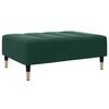 vidaXL 2-Seater Sofa Bed with Footstool Dark Green Velvet