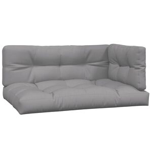vidaXL Pallet Cushions 3 pcs Grey Fabric
