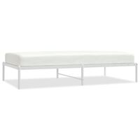 vidaXL Metal Bed Frame White 100x190 cm