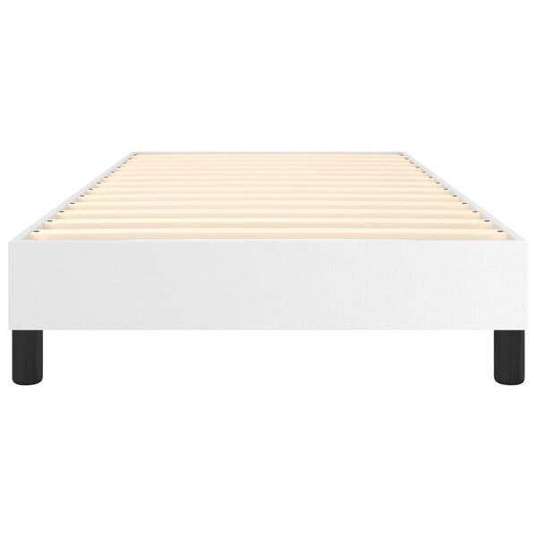 vidaXL Bed Frame without Mattress White Twin Faux Leather (US Only)