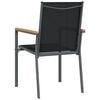 vidaXL Garden Chairs 2 pcs Black 55x61.5x90 cm Textilene and Steel