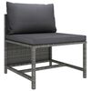 vidaXL 12 Piece Garden Lounge Set with Cushions Poly Rattan Grey