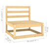 vidaXL 10 Piece Garden Lounge Set with Cushions Solid Pinewood