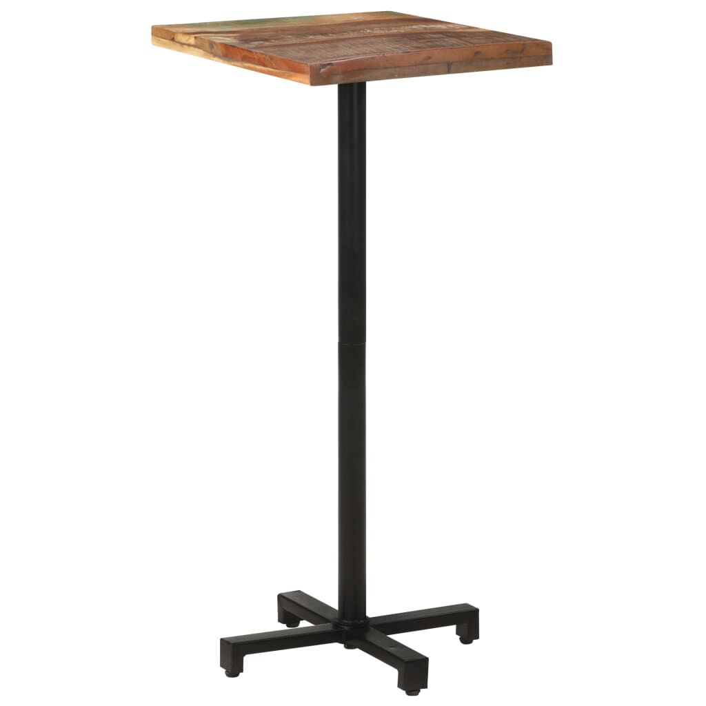 vidaXL Bistro Table Square 50x50x110 cm Solid Reclaimed Wood