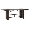 vidaXL Garden Table with Glass Top Brown 190x80x74 cm Poly Rattan