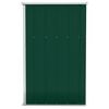 vidaXL Wall-mounted Garden Shed Green 118x100x178 cm Galvanised Steel