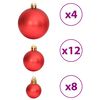 vidaXL Christmas Baubles 100 pcs Gold and Wine Red 3 / 4 / 6 cm