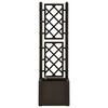 vidaXL Garden Raised Bed with Trellis and Self Watering System Mocha