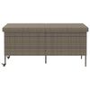 vidaXL Garden Storage Box with Wheels Grey 160x55x75 cm Poly Rattan