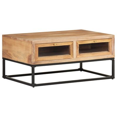 vidaXL Coffee Table 90x60x40 cm Solid Acacia Wood