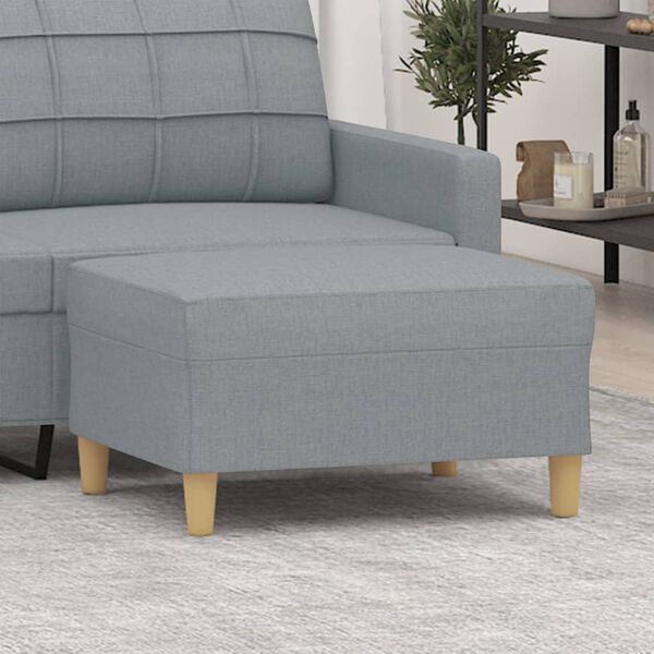 vidaXL Footstool Light Grey 70x55x41 cm Fabric