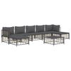 vidaXL 8 Piece Garden Lounge Set with Cushions Anthracite Poly Rattan