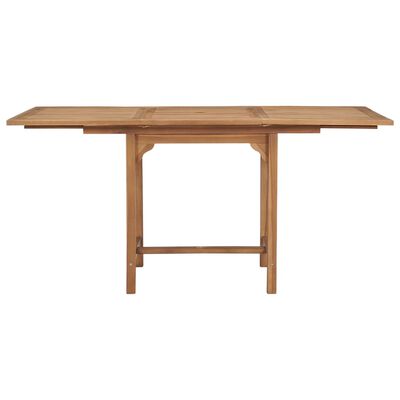 vidaXL Extending Garden Table (110-160)x80x75cm Solid Teak Wood