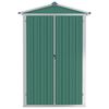 vidaXL Garden Shed Green 116x45x175 cm Galvanised Steel