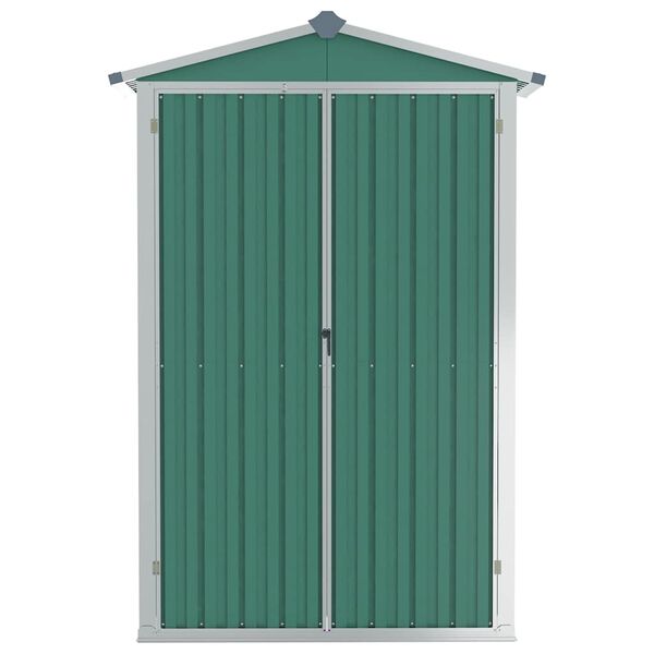 vidaXL Garden Shed Green 116x45x175 cm Galvanised Steel