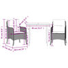 vidaXL 5 Piece Garden Dining Set with Cushions Grey Poly Rattan