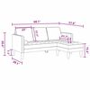 vidaXL Sofa Set 2 pcs Black 173 x 131 x 67 cm Fabric
