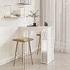 vidaXL Bar Table with Shelf White 102x50x103.5 cm Engineered Wood