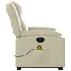 vidaXL Stand up Massage Recliner Chair Cream Faux Leather