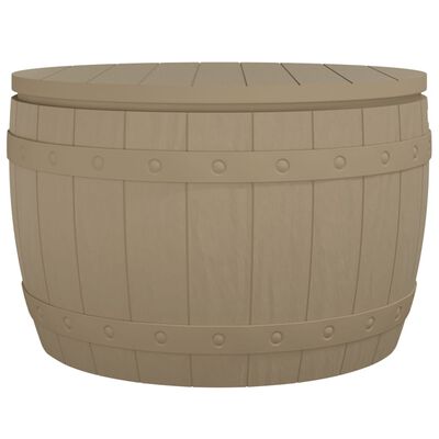 vidaXL 3-in-1 Garden Storage Box Light Brown Polypropylene