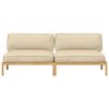 vidaXL Sofa Set with Cushion Beige 240 x 92 x 69 cm Solid Acacia Wood