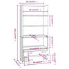 vidaXL Highboard HAMAR Solid Wood Pine Light Grey