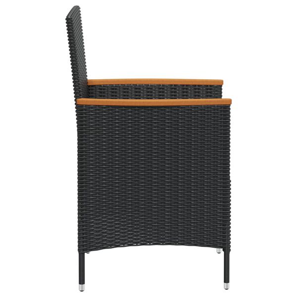 vidaXL 7 Piece Outdoor Dining Set with Cushions Poly Rattan