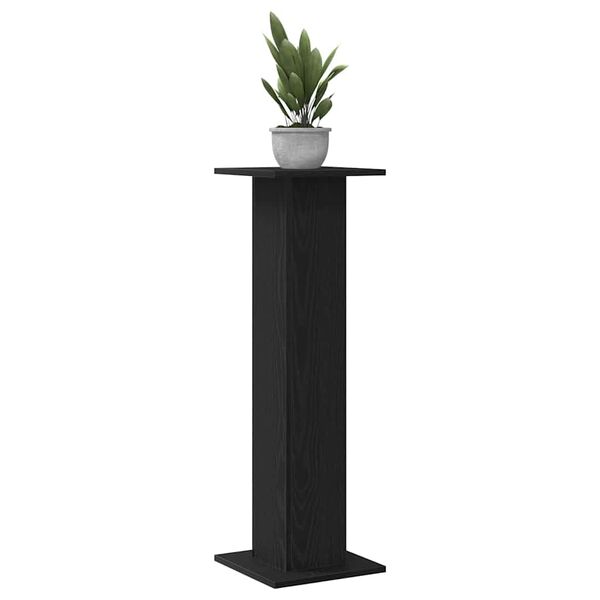 vidaXL Plant Stand 2 pcs Black Oak 30 x 30 x 95 cm Engineered wood