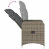 vidaXL Reclining Garden Chair with Cushions Grey Poly Rattan
