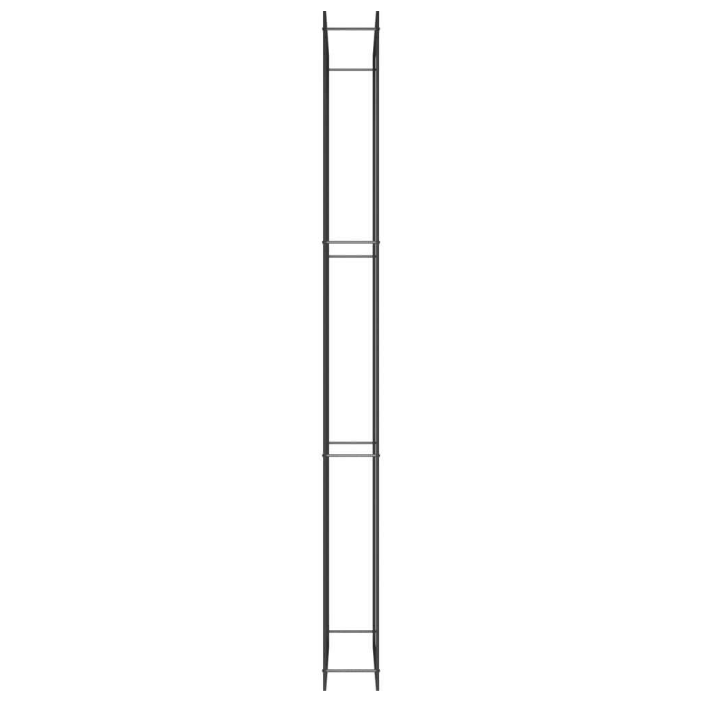 vidaXL Firewood Rack Matt Black 110x28x312 cm Steel