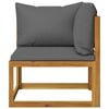 vidaXL 6 Piece Garden Lounge Set with Cushion Solid Acacia Wood