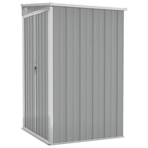 vidaXL Wall-mounted Garden Shed Grey 118x100x178 cm Galvanised Steel