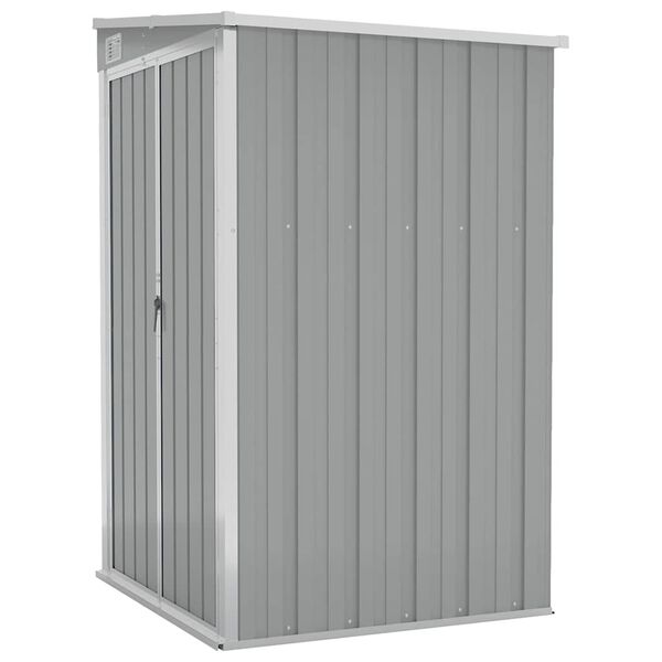 vidaXL Wall-mounted Garden Shed Grey 118x100x178 cm Galvanised Steel