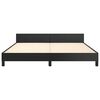 vidaXL Bed Frame without Mattress Black King Faux Leather