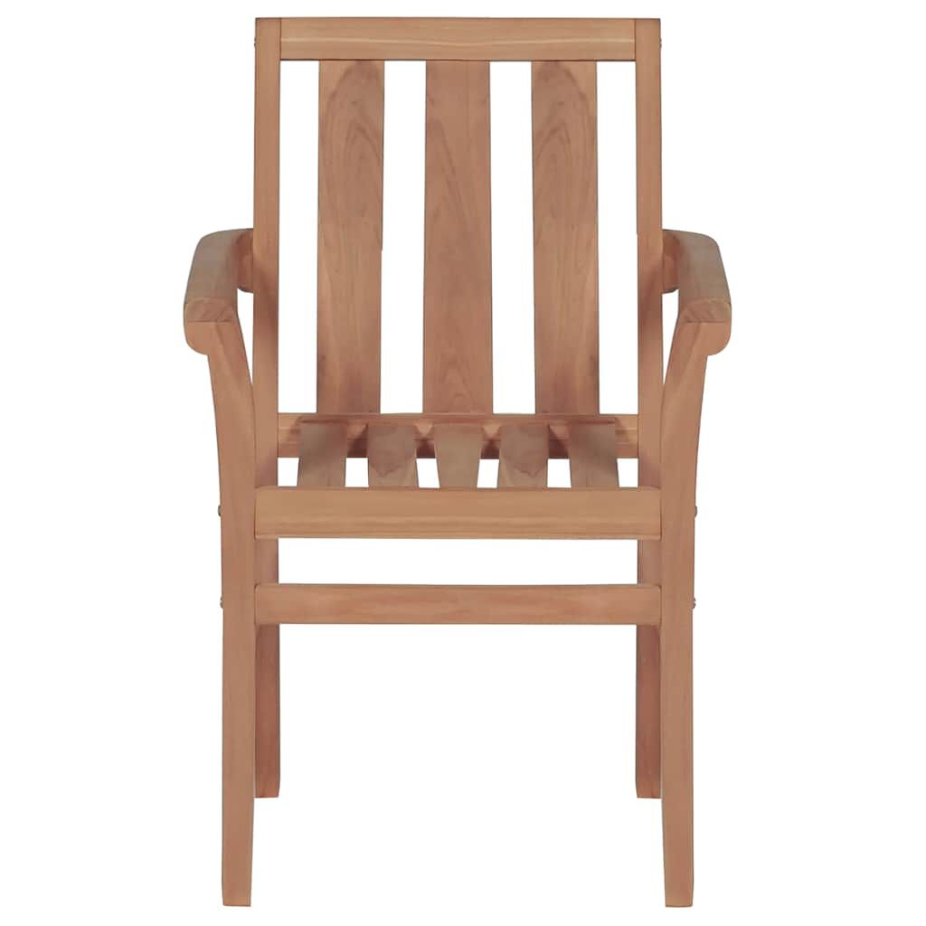 vidaXL Garden Chairs 2 pcs with Taupe Cushions Solid Teak Wood