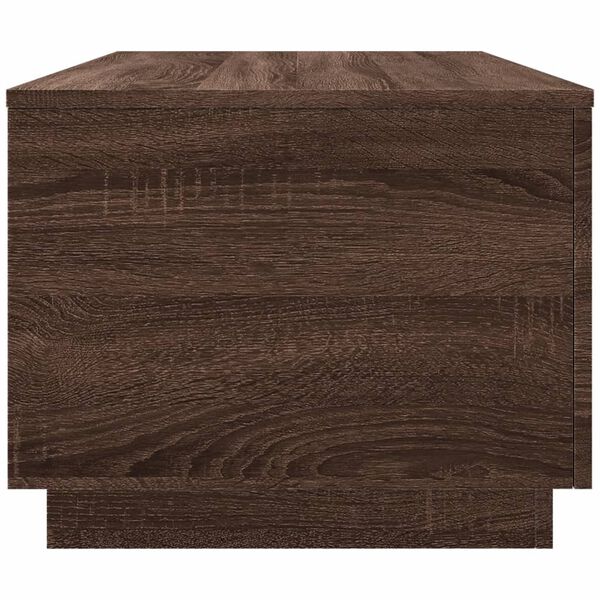 vidaXL Coffee Table with LED Lights Brown Oak 90x50x40 cm