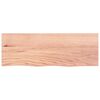 vidaXL Wall Shelf Light Brown 80x30x(2-4) cm Treated Solid Wood Oak
