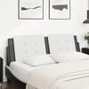 vidaXL Headboard Cushion "Zadar" White and Black 152 cm Queen Faux Leather