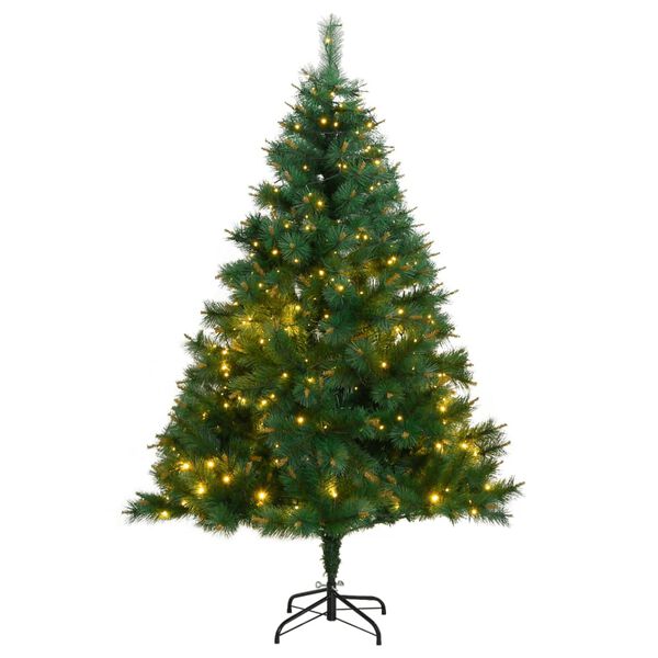 vidaXL Artificial Hinged Christmas Tree 300 LEDs 180 cm