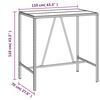 vidaXL 5 Piece Garden Bar Set with Cushions Grey Poly Rattan