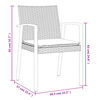 vidaXL Garden Chairs with Cushions 2 pcs Brown 56.5x57x83 cm Poly Rattan
