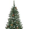 vidaXL Artificial Pre-lit Christmas Tree with Pine Cones 210 cm