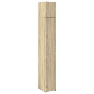 vidaXL Slim Storage Cabinet Sonoma Oak 30x42.5x225 cm Engineered Wood