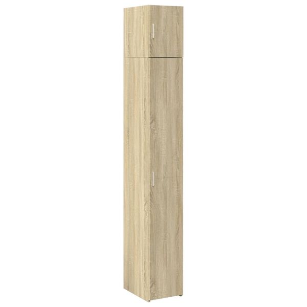 vidaXL Slim Storage Cabinet Sonoma Oak 30x42.5x225 cm Engineered Wood