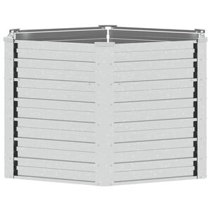 vidaXL Garden Raised Bed 129x77 cm Galvanized Steel Silver