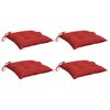 vidaXL Chair Cushions 4 pcs Red 40x40x7 cm Oxford Fabric