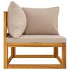 vidaXL 2 Piece Garden Sofa Set with Cushions Solid Wood Acacia