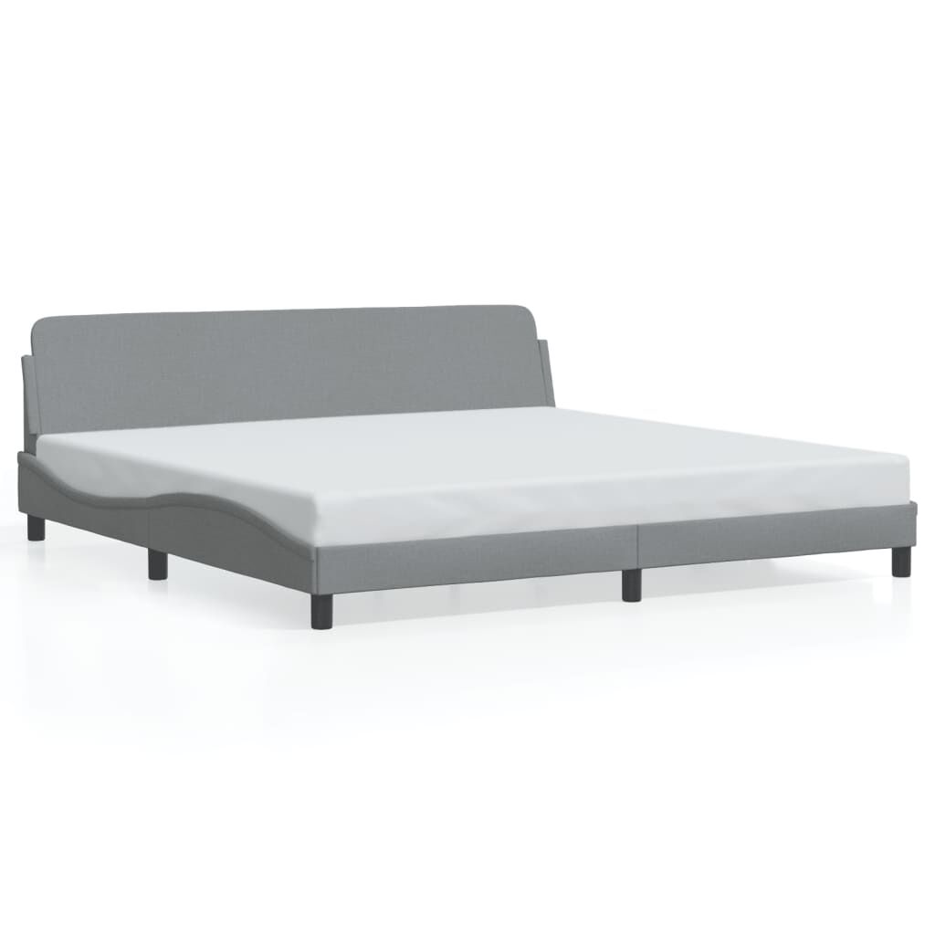 vidaXL Bed Frame without Mattress Light Grey 193x203 cm Fabric